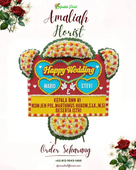 Papan Bunga Pernikahan Jabung